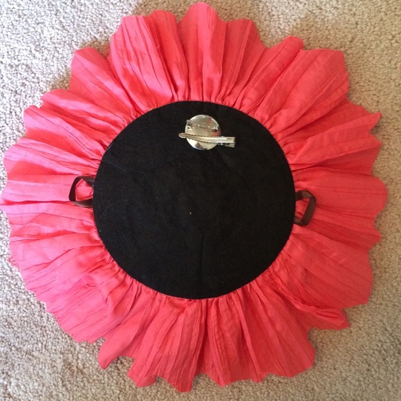 Large Pink Fabric and Lace Flower Accent P… - Picture 2 of 3